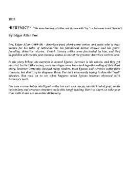 Poe`s "Berenice"