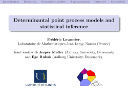 Determinantal point process models and statistical inference