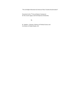 Schwark - The Civil Rights Movement