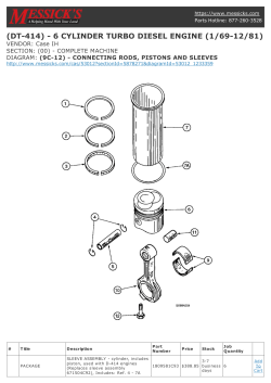 (9C-12) - CONNECTING RODS, PISTONS AND SLEEVES | messick`s
