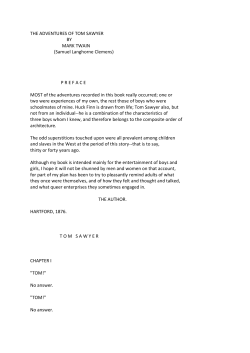 THE ADVENTURES OF TOM SAWYER BY MARK TWAIN (Samuel