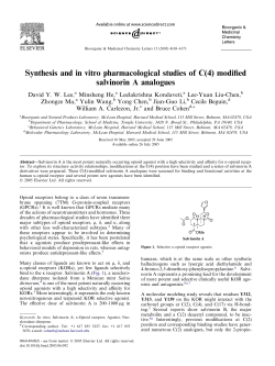 Synthesis and in vitro pharmacological studies of C(4)