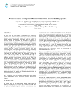 Downstream Impact Investigation of Released Sediment from