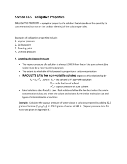 Section 13.5 Colligative Properties notes