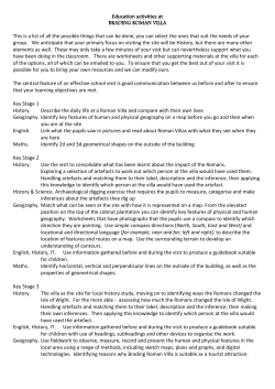 Education activities at BRADING ROMAN VILLA This is a list of all