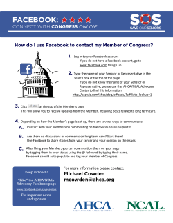 Using Facebook to Connect with Congress