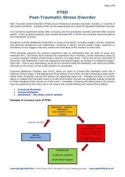 PTSD Post-Traumatic Stress Disorder