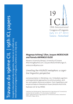 UNVEILING THE AIDS METAPHORS, A COGNITIVE LINGUISTICS