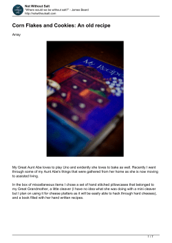 Corn Flakes and Cookies: An old recipe