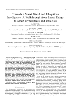 Towards a Smart World and Ubiquitous Intelligence: A Walkthrough