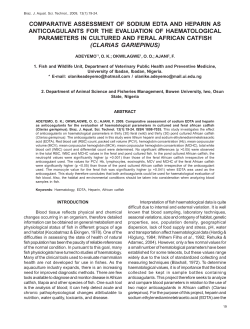 comparative assessment of sodium edta and heparin as
