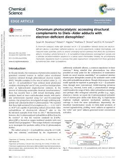 Chromium photocatalysis: accessing structural