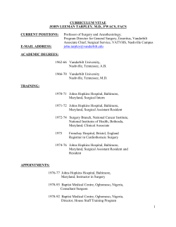curriculum vitae - University of Virginia School of Medicine