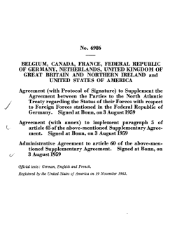 No. 6986 BELGIUM, CANADA, FRANCE, FEDERAL REPUBLIC OF