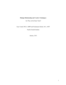 Dialogic Relationship and Creative Techniques