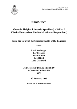 Oceania Heights Limited (Appellant) v Willard Clarke Enterprises
