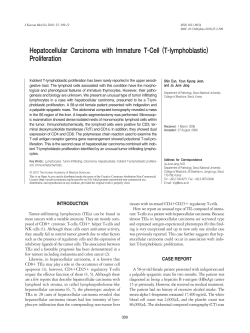 Hepatocellular Carcinoma with Immature T-Cell