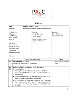 PAAC on SEAC Minutes June 2016