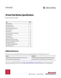 30 mm Push Button Specifications Technical Data