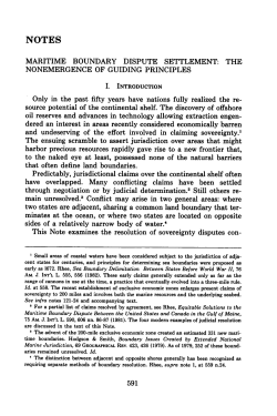 Maritime Boundary Dispute Settlement