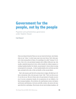Government for the people, not by the people: Populism and