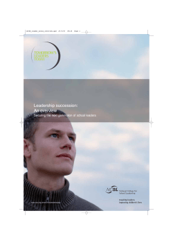 Leadership succession: An overview