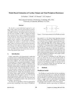 Model-Based Estimation of Cardiac Output and Total Peripheral