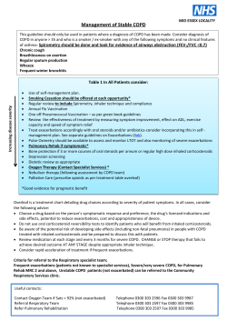 Management of Stable COPD