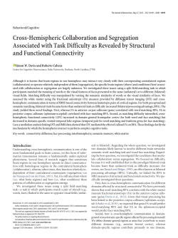 Cross-Hemispheric Collaboration and Segregation Associated with
