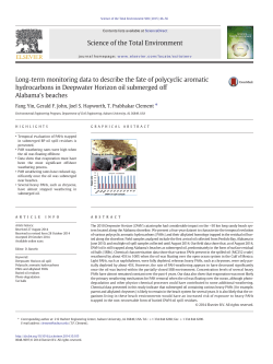 Long-term monitoring data to describe the fate of