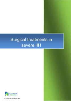 Surgical treatments in severe IIH