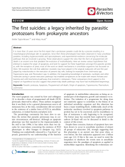 The first suicides: a legacy inherited by parasitic protozoans from
