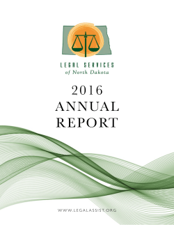 Annual Report - Legal Services of North Dakota