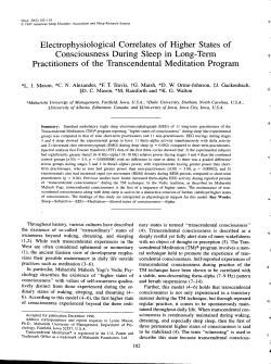 Electrophysiological Correlates of Higher States of Consciousness