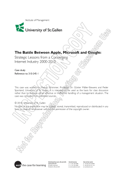 The Battle Between Apple, Microsoft and Google: Strategic Lessons