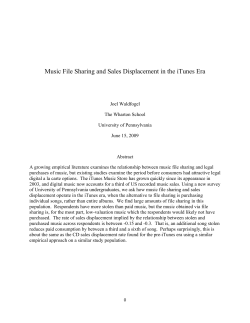 Music File Sharing and Sales Displacement in the
