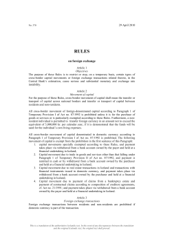 Rules on Foreign
