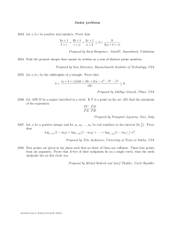 Junior problems J283. Let a, b, c be positive real numbers. Prove