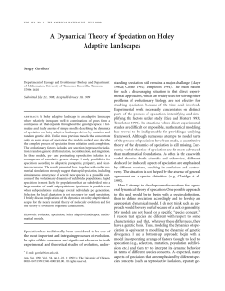A Dynamical Theory of Speciation on Holey Adaptive Landscapes