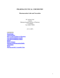 revised pharmaceutical aids and necessities