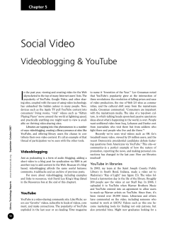 Social Video - American Library Association Journals