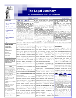 Legal Luminary January 2012