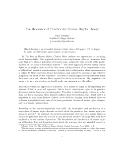 The Relevance of Practice for Human Rights Theory