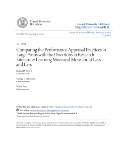 Comparing the Performance Appraisal Practices in Large Firms with