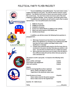 POLITICAL PARTY FLYER PROJECT