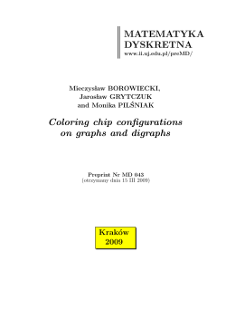 MATEMATYKA DYSKRETNA Coloring chip configurations on