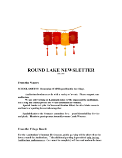 June, 2016 - Village of Round Lake, NY