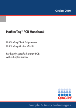 HotStarTaq&reg; PCR Handbook