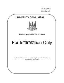 F.Y.BMM Syllabus with Course Structure