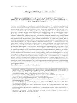A Glimpse at Ethology in Latin America
